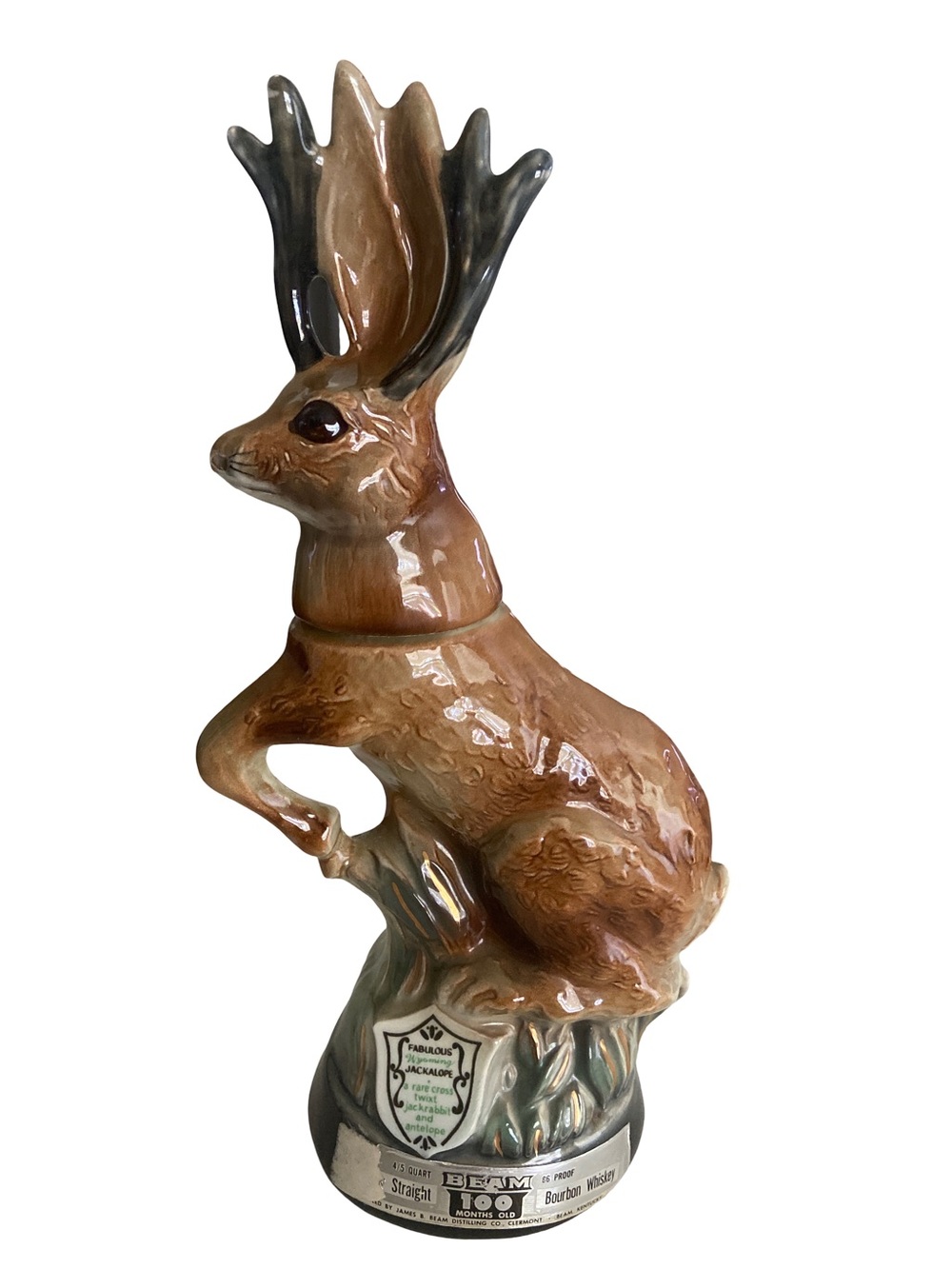 Vintage 1971 Jim Beam Wyoming Jackalope Whiskey Decanter Empty